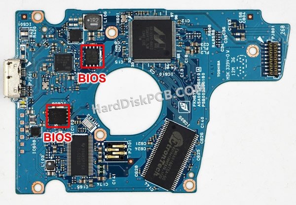 Wymienić układ BIOS na G003296A płytki elektroniki do dysku Toshiba